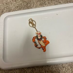 Disney Tigger Keychain with Orange and Black Accents